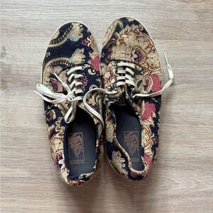 Vans Authentic Paisley Royal Paisley Canvas Sneakers- Mens 10.5